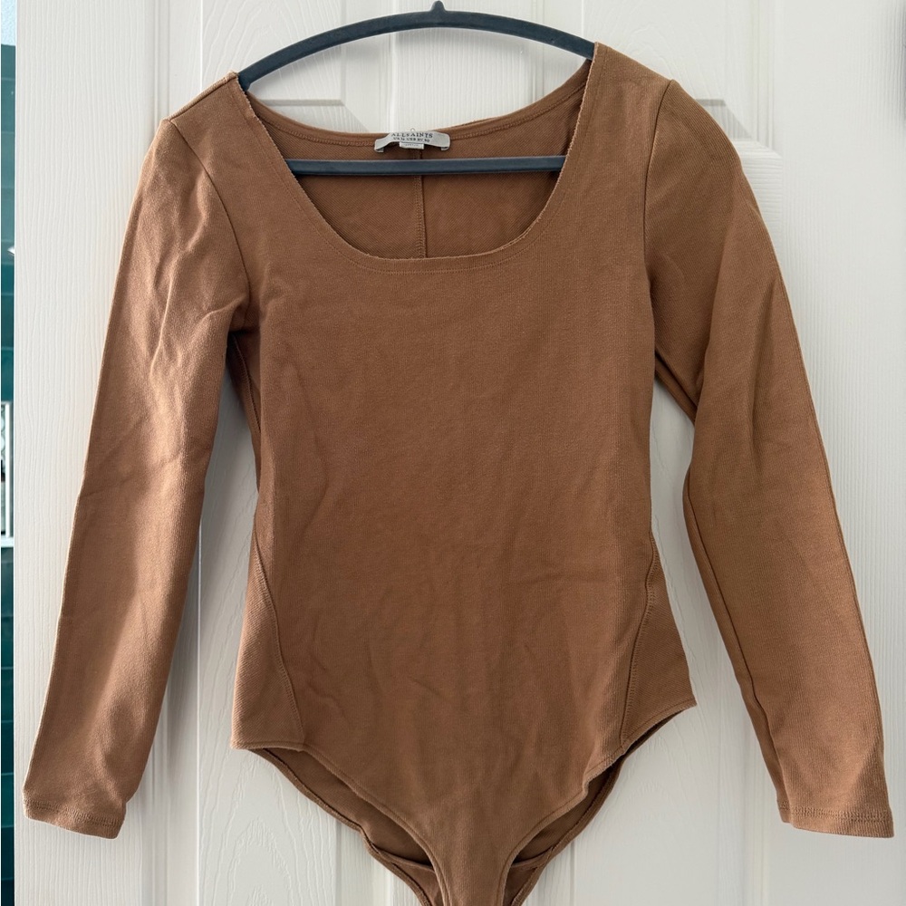 All Saints Tan Bodysuit